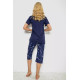 Женская пижама с принтом, цвет синий, 243R10286