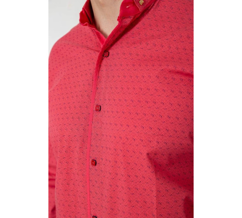 Сорочка чоловіча з довгим рукавом, колір кораловий, 214R7475