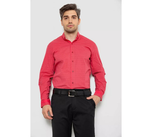 Сорочка чоловіча з довгим рукавом, колір кораловий, 214R7475