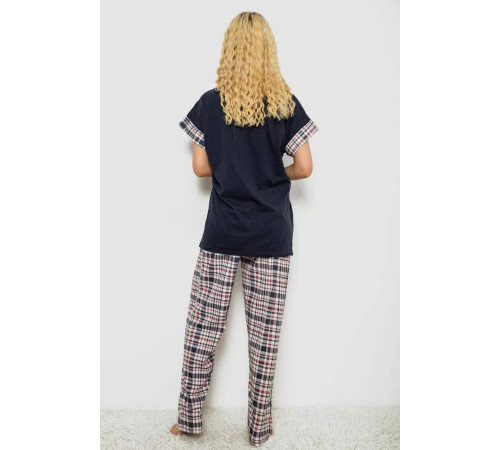 Піжама жіноча з принтом, колір синій, 243R8483