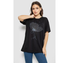 Женская футболка с принтом, цвет черный, 244R602