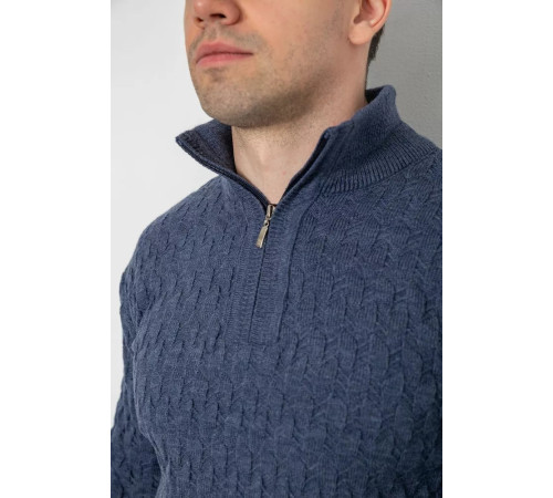 Свитер мужской однотонный, цвет джинс, 161R905