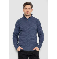 Светр чоловічий однотонний, колір джинс, 161R905