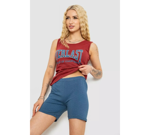 Пижама женская с принтом, цвет бордовый, 243R2469