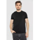 Футболка чоловіча однотонна батал, колір чорний, 244R2406