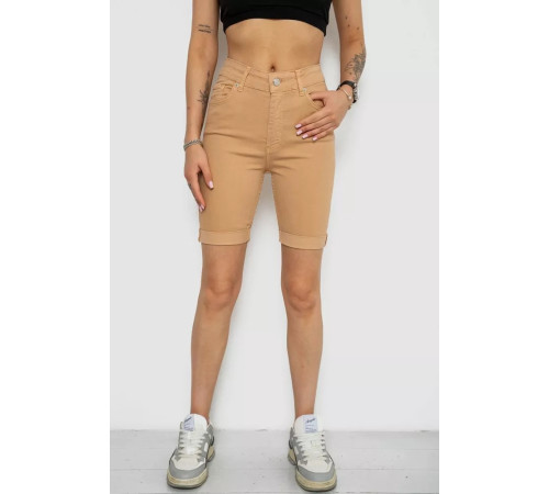 Шорты джинсовые женские, цвет бежевый, 182R1700