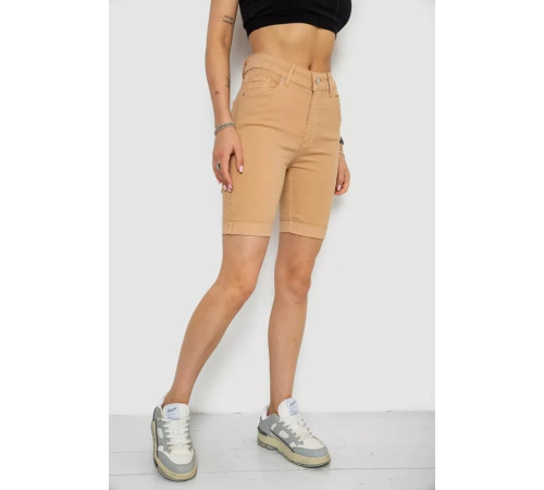 Шорты джинсовые женские, цвет бежевый, 182R1700
