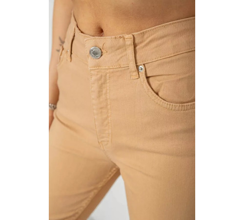 Шорты джинсовые женские, цвет бежевый, 182R1700