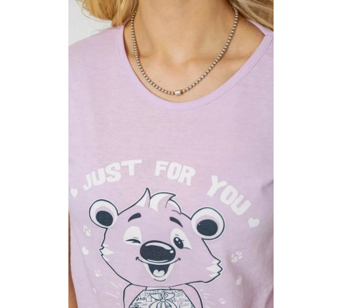 Піжама жіноча з принтом, колір бузковий, 243R2525