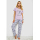 Піжама жіноча з принтом, колір бузковий, 243R2525