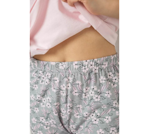 Жіноча піжама з принтом, колір рожевий, 243R1484-004