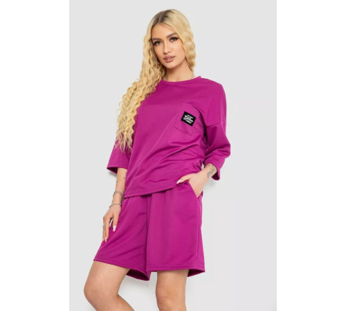 Костюм женский однотонный, цвет фуксия, 238R116