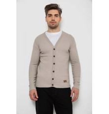 Кофта мужская на пуговицах, цвет бежевый, 238R1055.