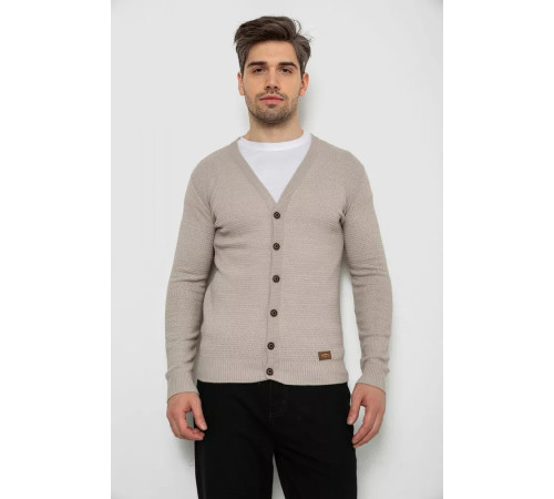Кофта чоловіча на ґудзиках, колір бежевий, 238R1055
