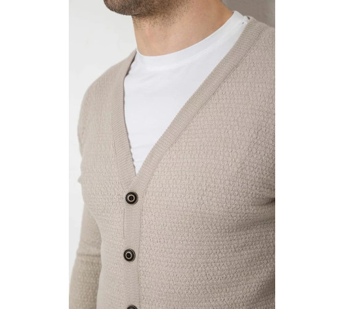 Кофта чоловіча на ґудзиках, колір бежевий, 238R1055