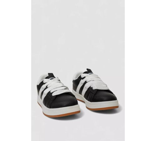 Кроссовки женские кожа, цвет черно-белый, 248RJH900-3