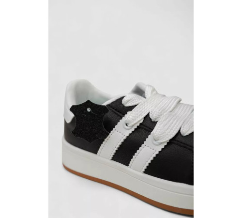 Кроссовки женские кожа, цвет черно-белый, 248RJH900-3