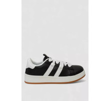 Кроссовки женские кожа, цвет черно-белый, 248RJH900-3