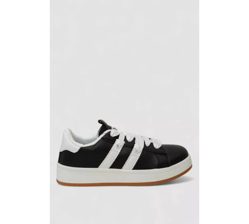 Кроссовки женские кожа, цвет черно-белый, 248RJH900-3