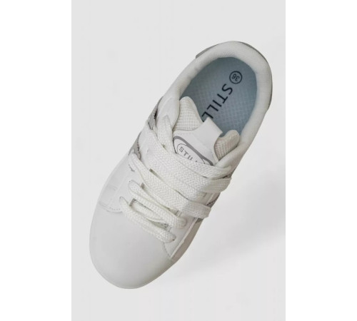 Кроссовки женские кожа, цвет бело-серый, 248RJH900-10