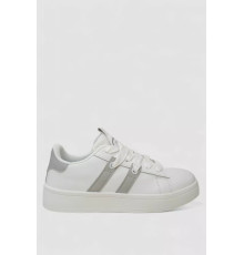 Кросівки жіночі шкіра, колір біло-сірий, 248RJH900-10