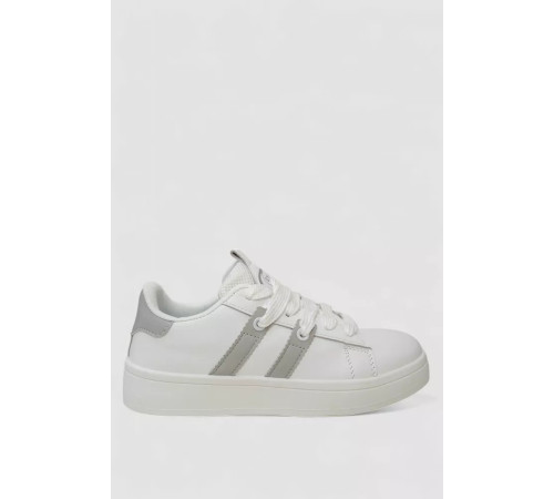 Кроссовки женские кожа, цвет бело-серый, 248RJH900-10