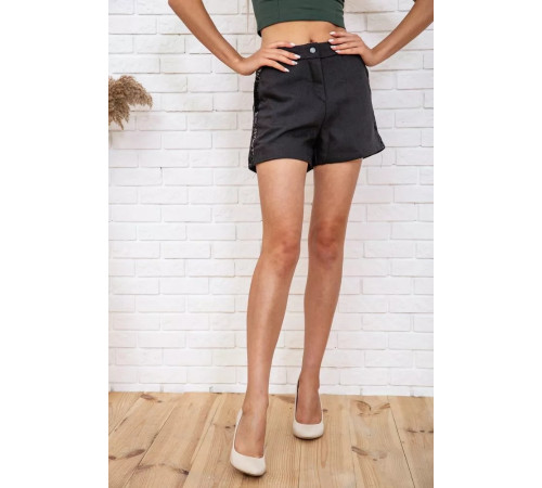 Ошатні жіночі шорти, чорного кольору, 131R88641
