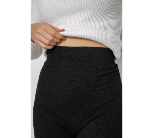 Лосины трикотажные бесшовные махровые, цвет темно-серый, 139R1220.