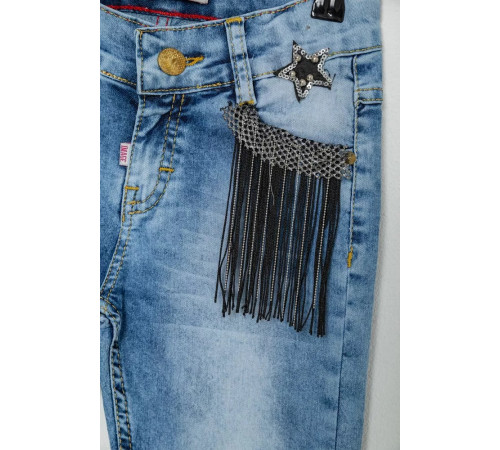 Джинсы для девочек, цвет темно-голубой, 247R3827.