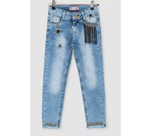 Джинсы для девочек, цвет темно-голубой, 247R3827.