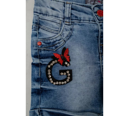 Шорти джинсові для дівчинки, колір синій, 247R1003