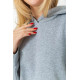 Худы женский на флисе, цвет светло-серый, 214R204