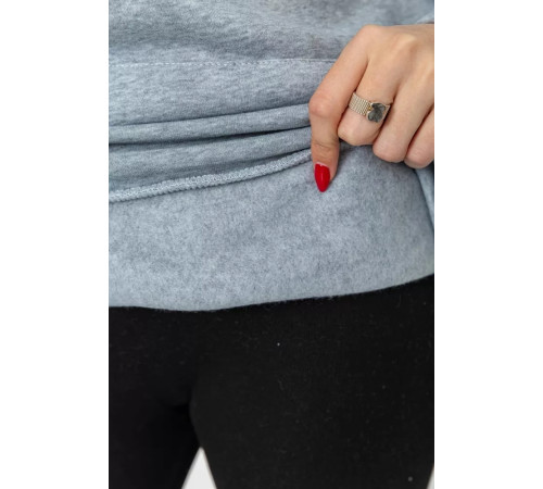 Худы женский на флисе, цвет светло-серый, 214R204