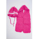 Дитячий комплект з шапки та шарфа, рожевого кольору, 167R8881-1