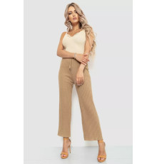 Брюки женские свободного кроя в рубчике, цвет бежевый, 220R017