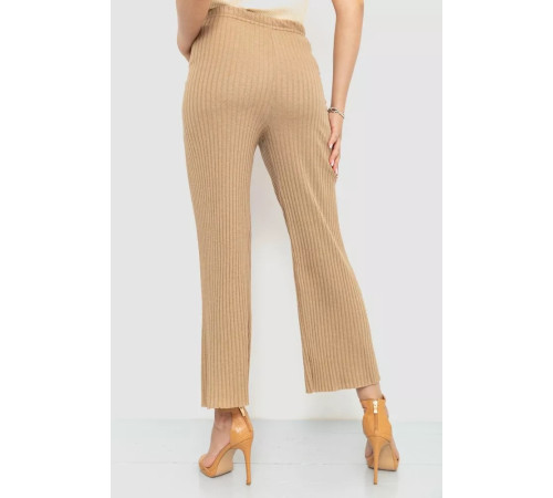 Брюки женские свободного кроя в рубчике, цвет бежевый, 220R017