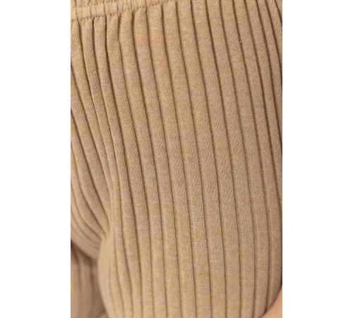 Брюки женские свободного кроя в рубчике, цвет бежевый, 220R017