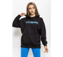 Худі жіночий вільного крою, колір чорний, 131R153186