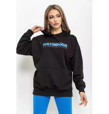 Худі жіночий вільного крою, колір чорний, 131R153186