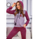 Женский костюм из ангоры, бордово-сиреневого цвета, 172R1258.