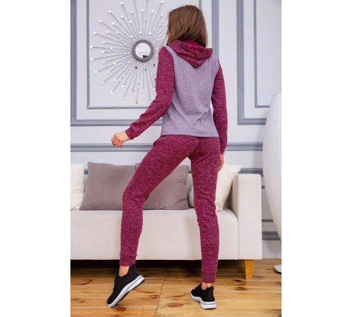 Женский костюм из ангоры, бордово-сиреневого цвета, 172R1258.