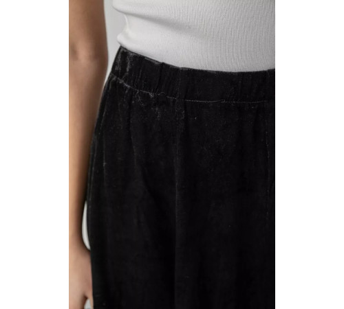 Юбка бархатная годе, цвет черный, 167R375-1.