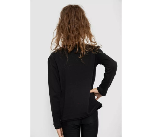 Лонгслив однотонный унисекс, цвет черный, 102R1532