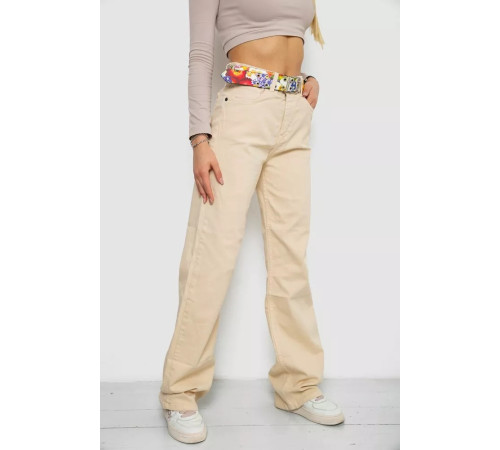 Джинсы женские, цвет светло-бежевый, 250R00160.