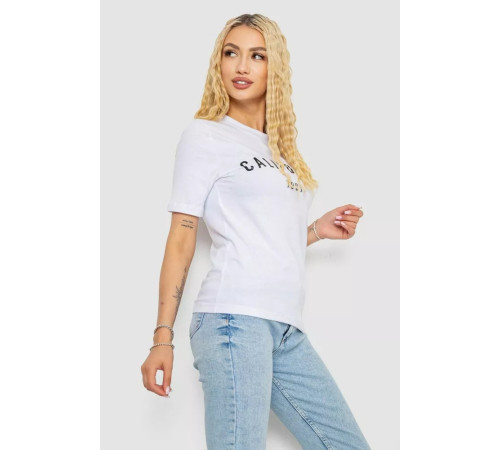 Футболка жіноча з принтом 241R130, колір білий, 241R131