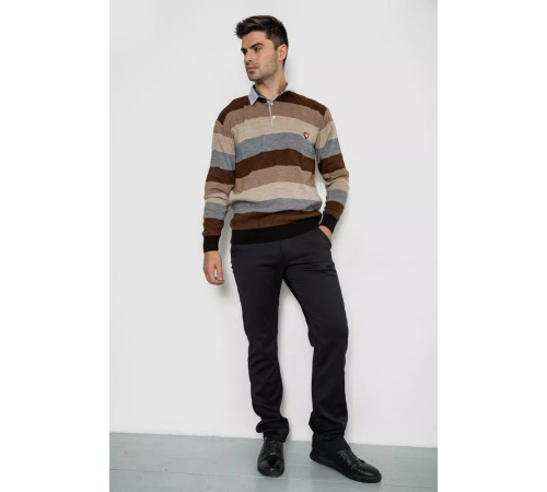 Брюки мужские классические, цвет черный, 244RFH305-1.