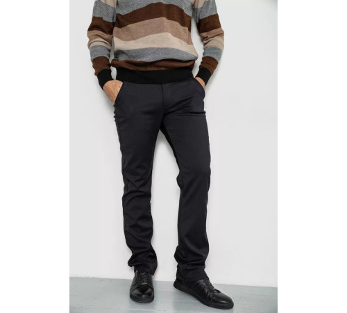 Брюки мужские классические, цвет черный, 244RFH305-1.