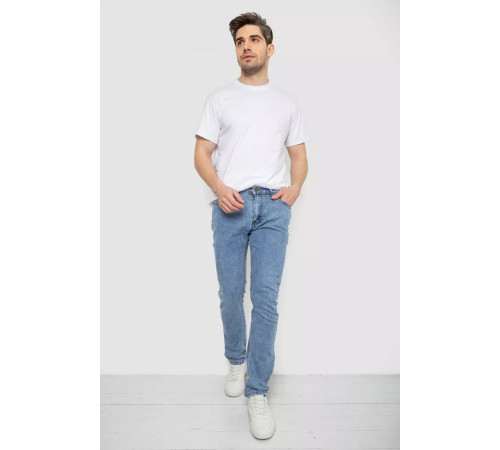 Джинси чоловічі однотонні, колір блакитний, 244R21-726