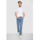 Джинси чоловічі однотонні, колір блакитний, 244R21-726