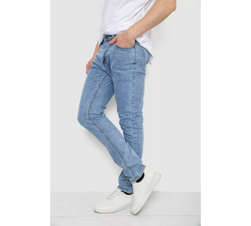 Джинси чоловічі однотонні, колір блакитний, 244R21-726